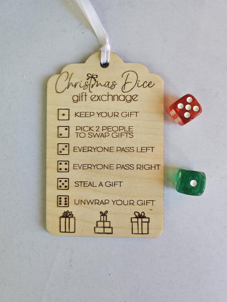 Christmas Gift Exchange Game Ornament, White Elephant Gift Exchange