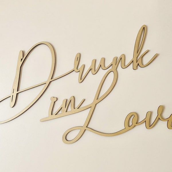 Drunk in love sign | engagement party | bachelorette party | wedding decor | large wood sign