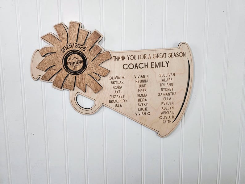 Cheer Coach Gift, Cheerleading Plaque, team gift to coach, great season award, Thank You Coach 2025 2026 Cheer image 5