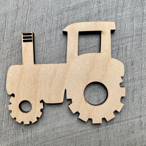 Wood Tractor Cut Out blanks DIY craft blanks, Tractor Shape, unfinished craft wood, Boys Room Decor