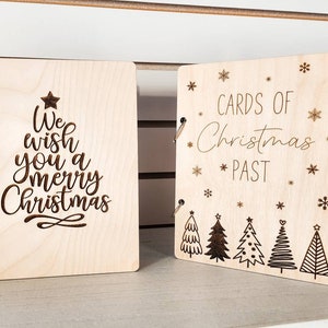 Christmas Card Holder, Greeting Card Keeper, Birthday, Wedding Card Display Storage, Card Album, Christmas Keepsake Gift white elephant gift