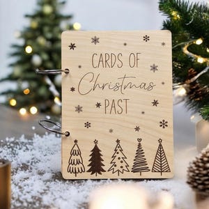Personalized Christmas Card Holder, Cards of Christmas Past, Greeting Card Keeper, Birthday, Wedding Card Display Storage, Card Album
