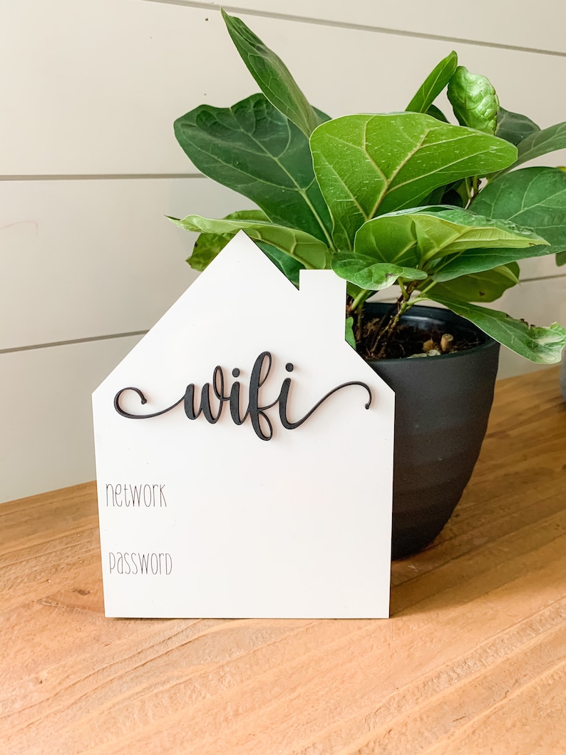Wifi Password Sign| Layered WiFi Password | Dry Erase Home Office Sign