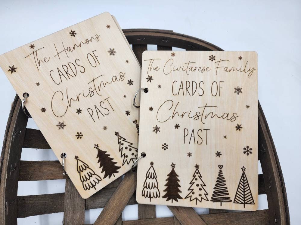 Personalized Christmas Card Holder, Greeting Card Keeper, Birthday, Wedding Card Display Storage, Card Album, Christmas Keepsake Card book
