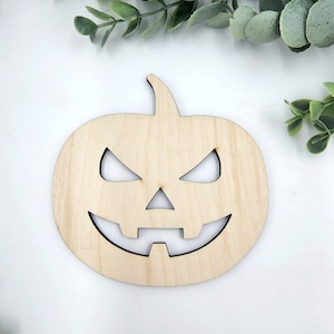 Halloween Pumkin Jack O Lantern,  Craft wood Pumpkin blanks DIY craft blanks
