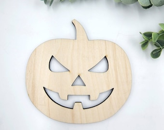 Halloween Pumkin Jack O Lantern,  Craft wood Pumpkin blanks DIY craft blanks