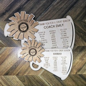 Cheer Coach Gift, Cheerleading Plaque, team gift to coach, great season award, Thank You Coach 2025 2026 Cheer image 3