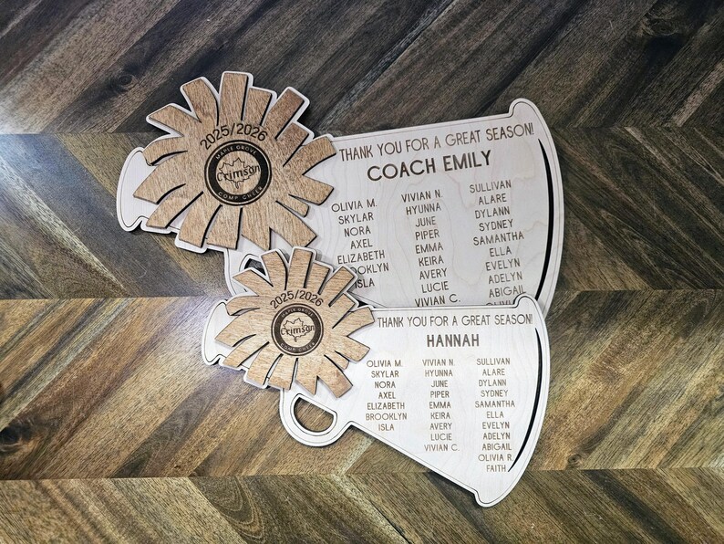 Cheer Coach Gift, Cheerleading Plaque, team gift to coach, great season award, Thank You Coach 2025 2026 Cheer image 3