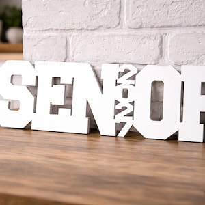 Senior Photo Prop | Custom SENIOR Sign | Graduation Photo Prop | Wooden Senior Pictures Sign | Class of 2026 Party Decor | Senior Portraits image 1