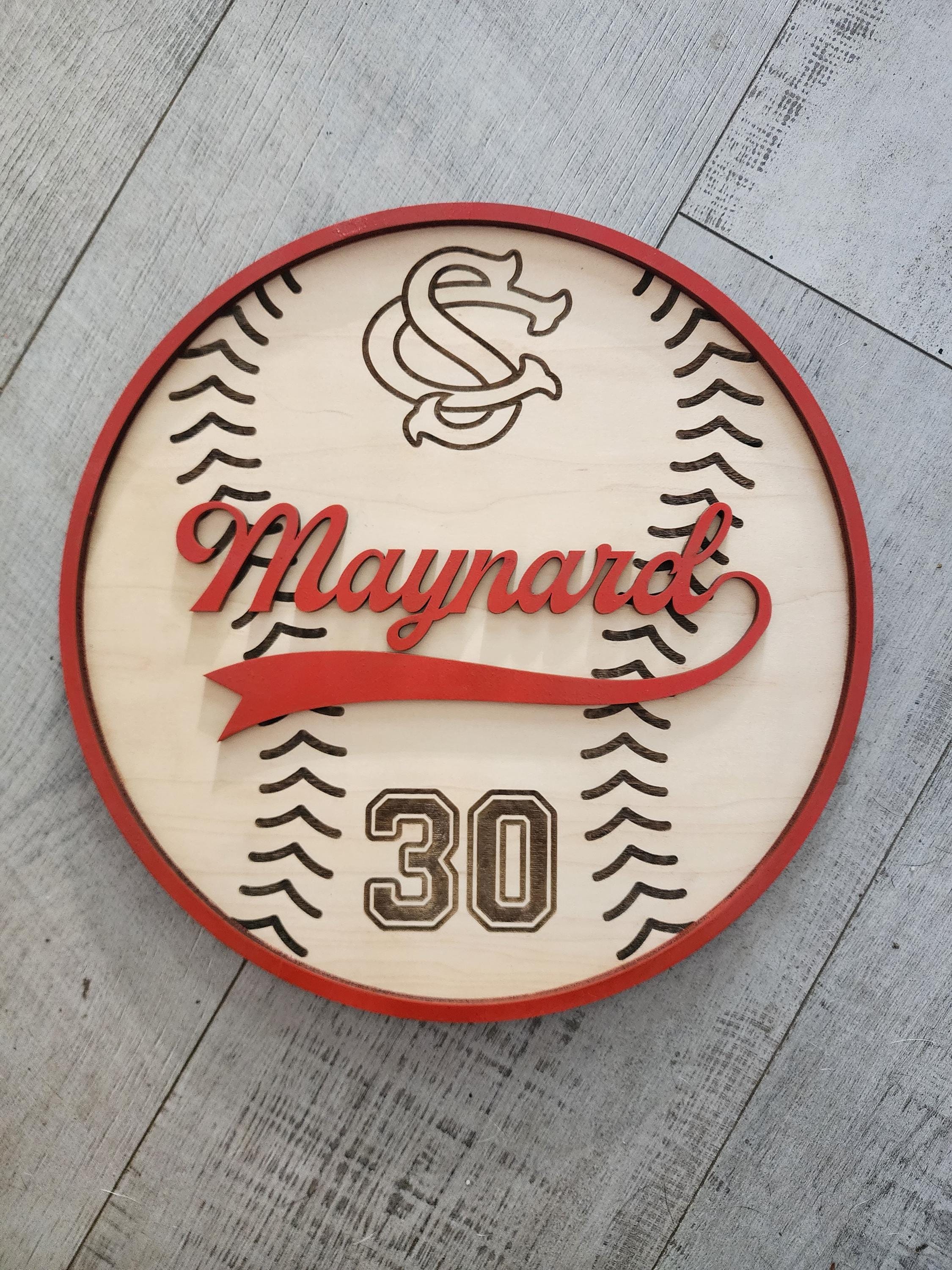 Personalized Baseball Name Sign | Custom Wood Baseball Wall Decor ...