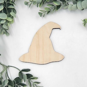 Halloween Witch Hat,  Craft wood Witch hat blanks DIY, Fall Craft, Wood Crafts Unfinished Halloween Decor, Halloween Party Decor door hanger