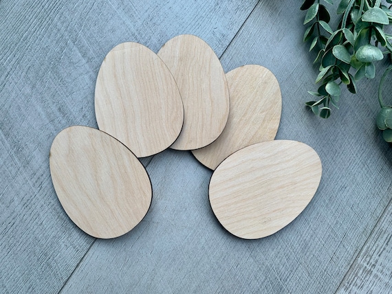 Wood Easter egg DIY craft blanks, Spring Craft Blank Wood,  DIY wooden egg, Egg childrens craft, door hanger cutout