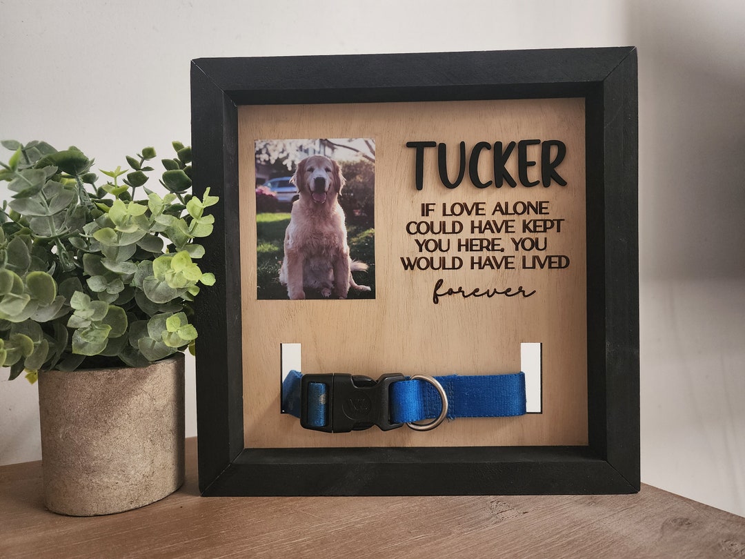 Personalized Dog Memorial Frame With Collar Display| Custom Pet ...