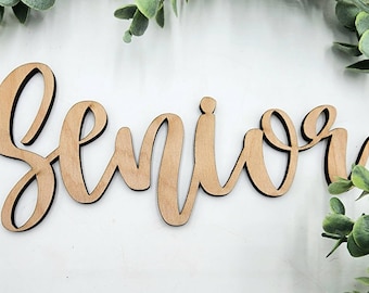 Senior Wood Cutout, Senior Picture Prop, Graduation Party Decor Photo Prop High School College Senior