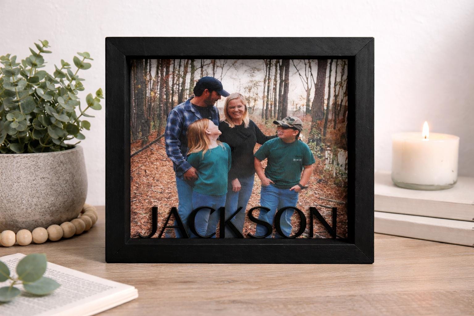 Personalized Family Picture Frame | Custom Last Name Photo Frame ...