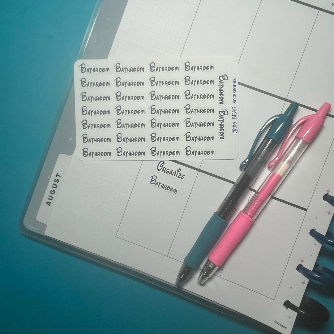 Bathroom Paper Planner Word Stickers- Planner Task Stickers ...