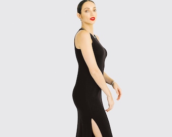 Cashmere Maxi Dress / Black
