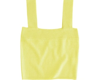 Cashmere Wool Bralette / Chartreuse