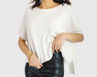 Cashmere Oversize Tee / Ivory
