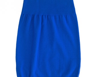 Cashmere Wool Mini Skirt / Cobalt