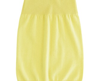 Cashmere Wool Mini Skirt / Chartreuse