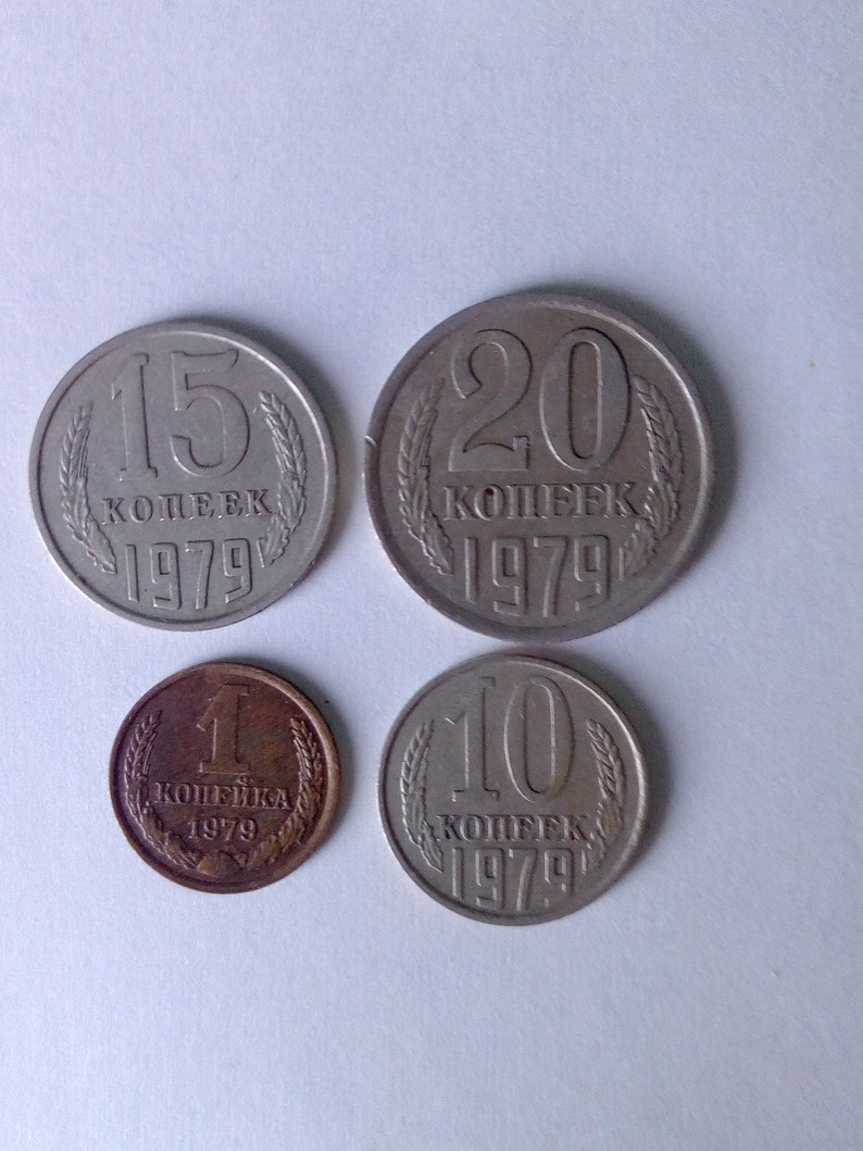 Collection of Soviet kopecks in 1979