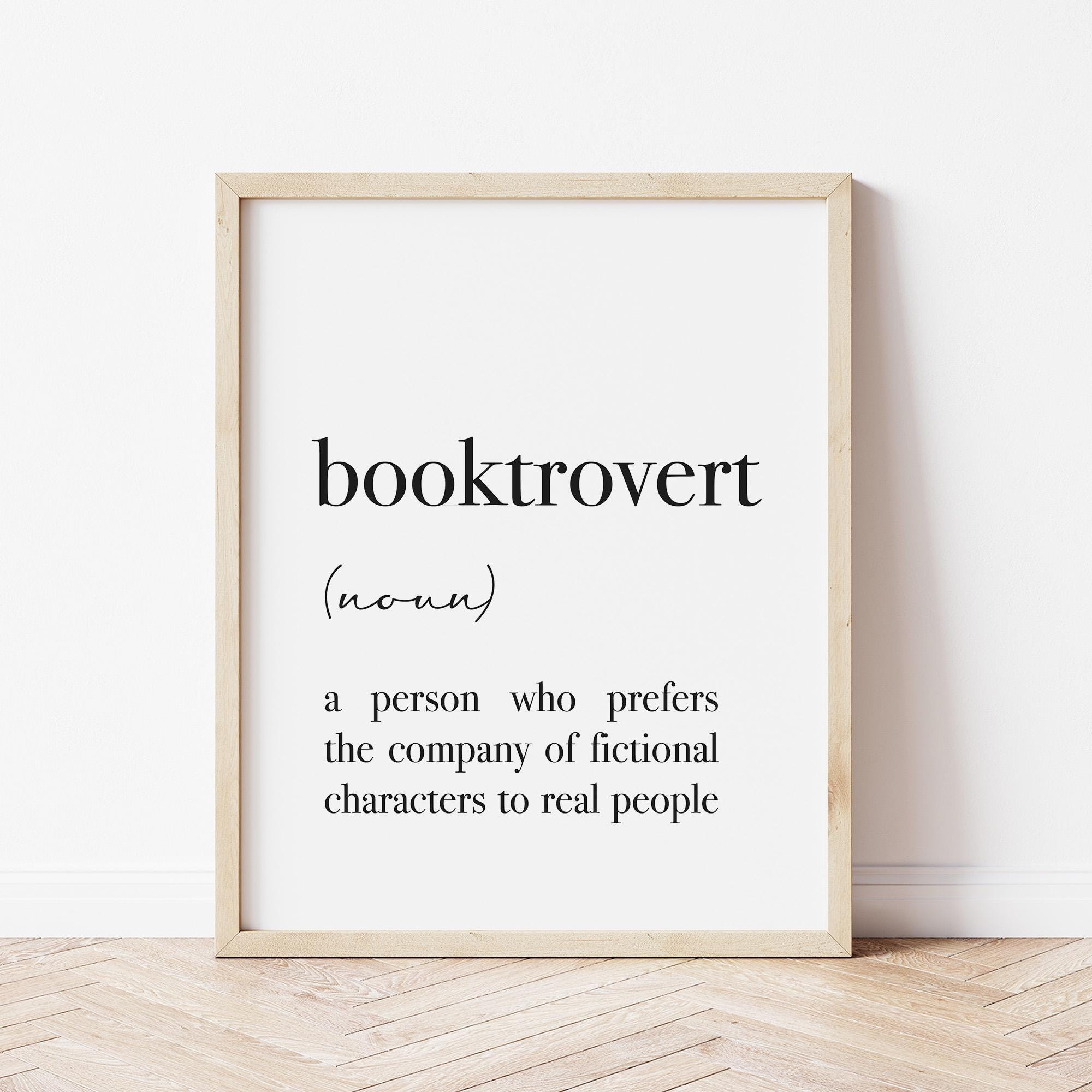 Booktrovert Definition Wall Art Print, Bookish Poster, Bookish Artwork ...