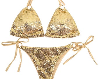 rose gold bikini set