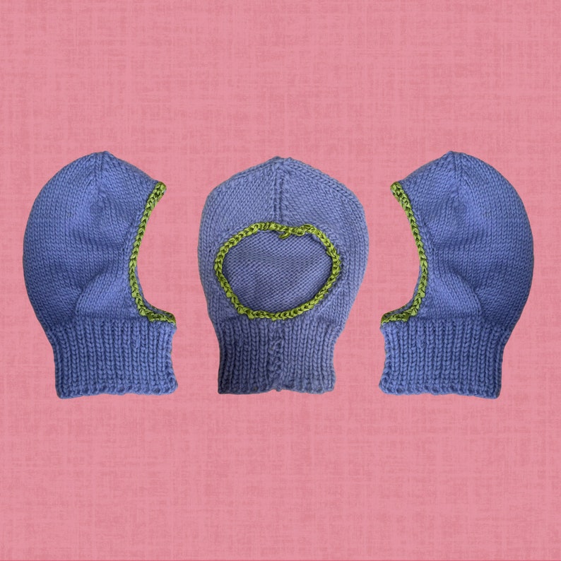 PATTERN coquette balaclava knitting adult knit bonnet image 6