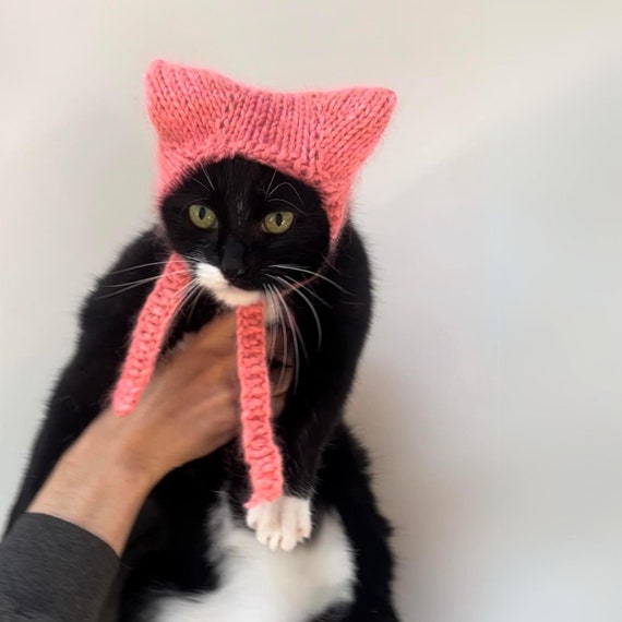 KNITTING PATTERN Cat Hat for Cat With Kitty Ears - Etsy KNITTING PATTERN Cat Hat for Cat With Kitty Ears - Etsy