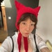 PATTERN for an Adult Knitted Devil Hat / Halloween Horn Hat That Ties ...