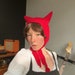PATTERN for an Adult Knitted Devil Hat / Halloween Horn Hat That Ties ...