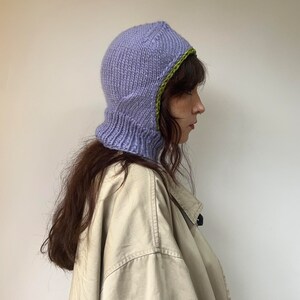 PATTERN coquette balaclava knitting adult knit bonnet image 9