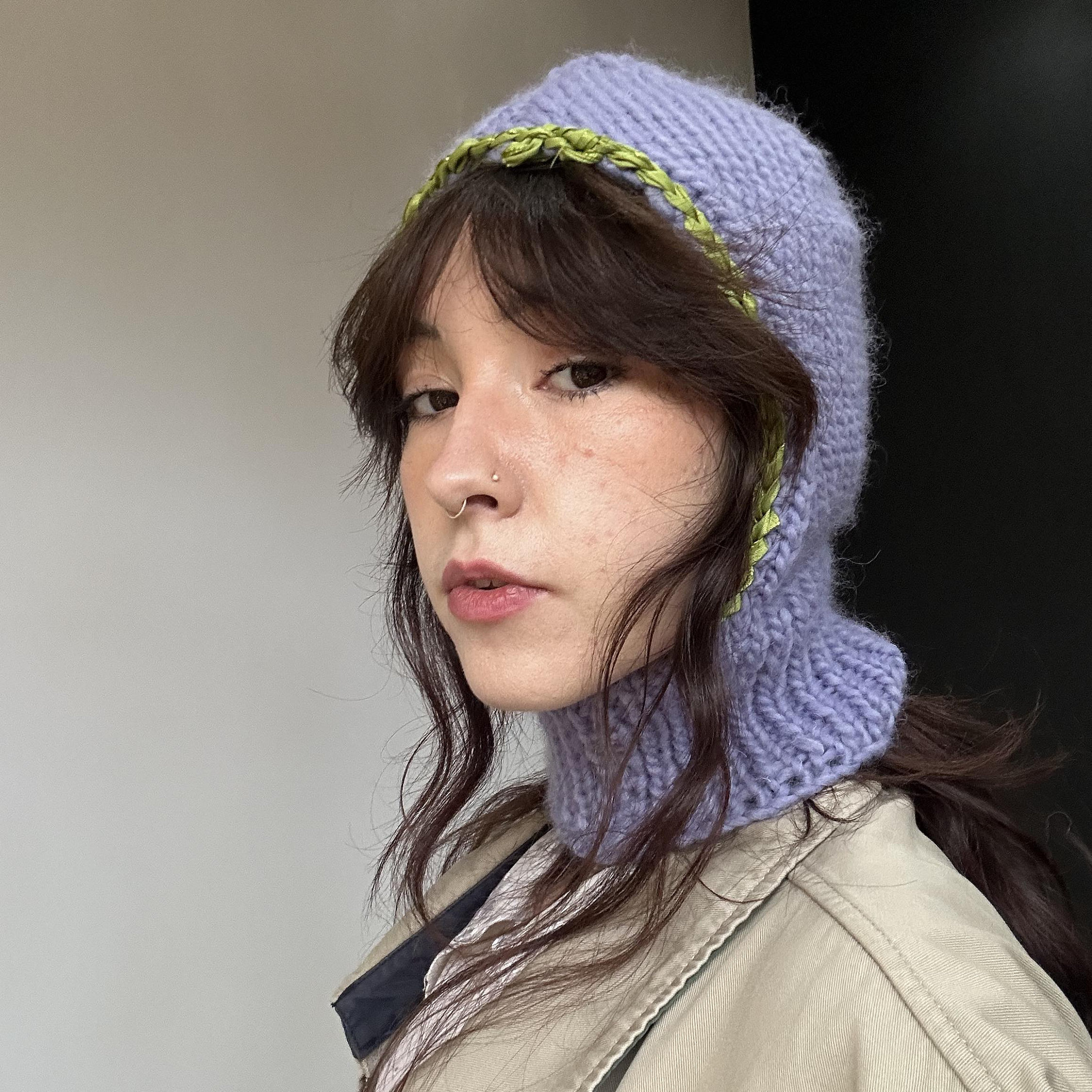 パターン コケット バラクラバ 編み物 | 大人用ニットボンネット