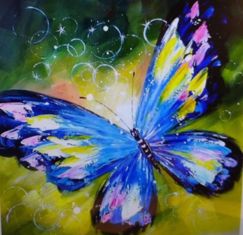 US Seller Free Shipping Multi Colored Butterfly Full Round Drill Diamond Art Painting