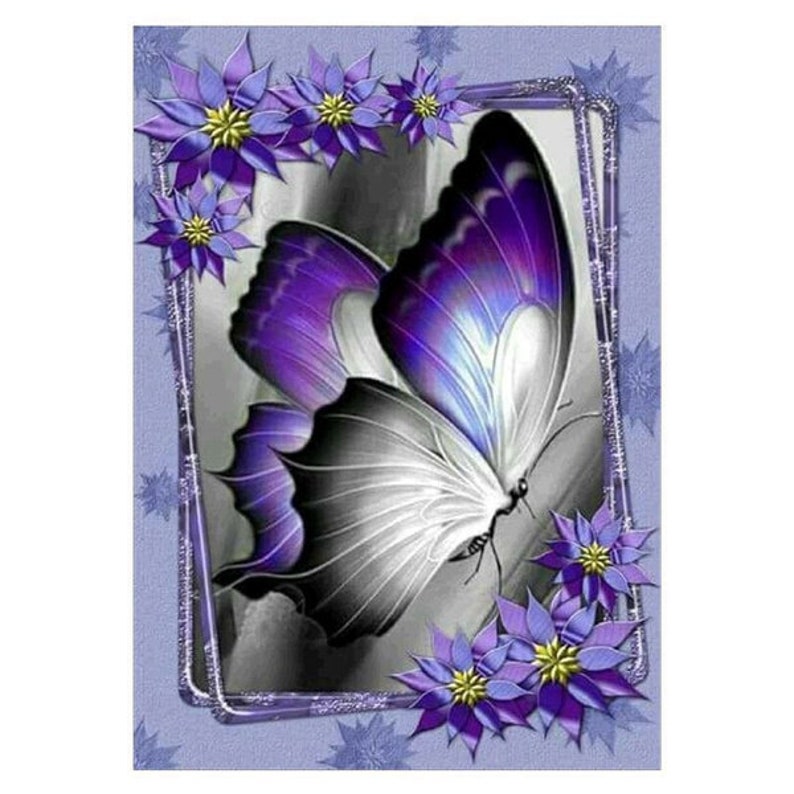 US Seller Free Shipping Multi Colored Butterfly Full Round Drill Diamond Art Painting