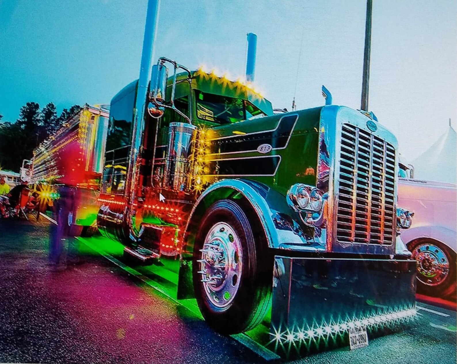 Semi Truck Full Round Drill Diamond Art Painting Kit Etsy