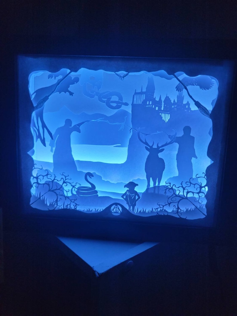 Harry Potter Shadow LIght Box TEMPLATE FILES Etsy