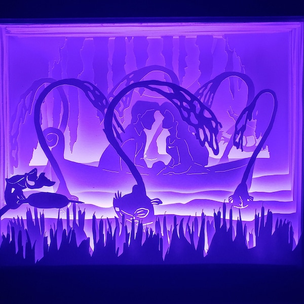 The Little Mermaid Kiss the Girl Shadow Lightbox TEMPLATE The Little Mermaid Kiss the Girl Shadow Lightbox TEMPLATE