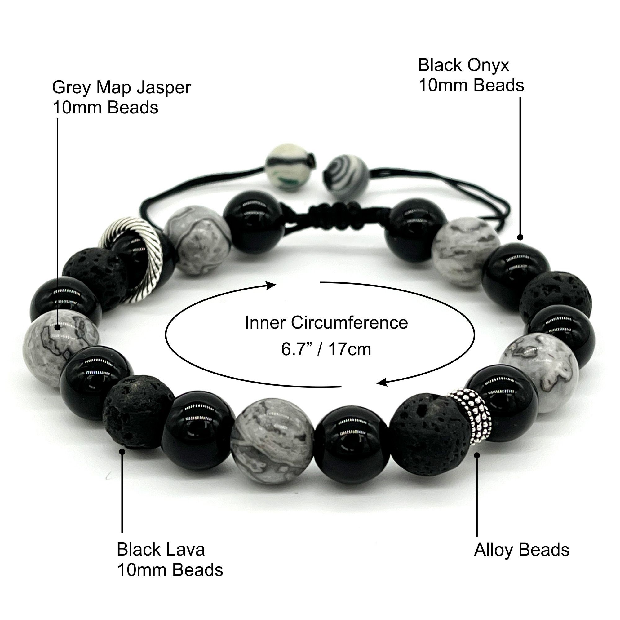 7 Chakra Beads Lava Rock Bracelet Double Row Adjustable Yoga Stone Energy  Bangle