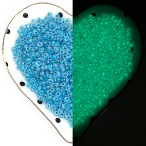 Perles de rocaille phosphorescentes en verre 4 mm, 100 grammes, 1 500 pièces, + 6/0, perles d'espacement pour la fabrication de bijoux, bracelets à monter soi-même, collier, boucle d'oreille, artisanat