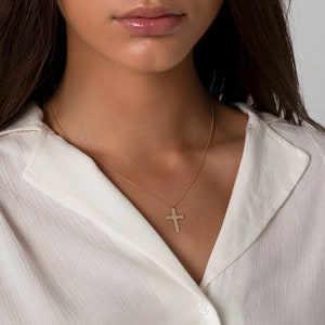 Collier croix en or collier croix en argent femme grande petite croix collier religieux bijoux collier croix délicate pendentif croix en or