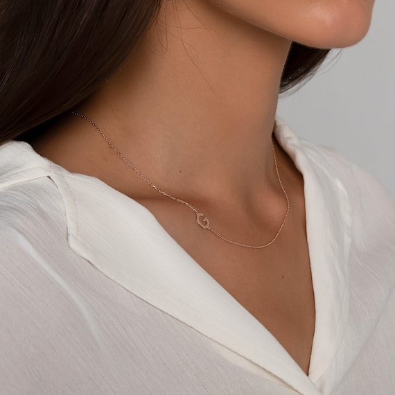 Personalize 14k Solid Gold Sideways 