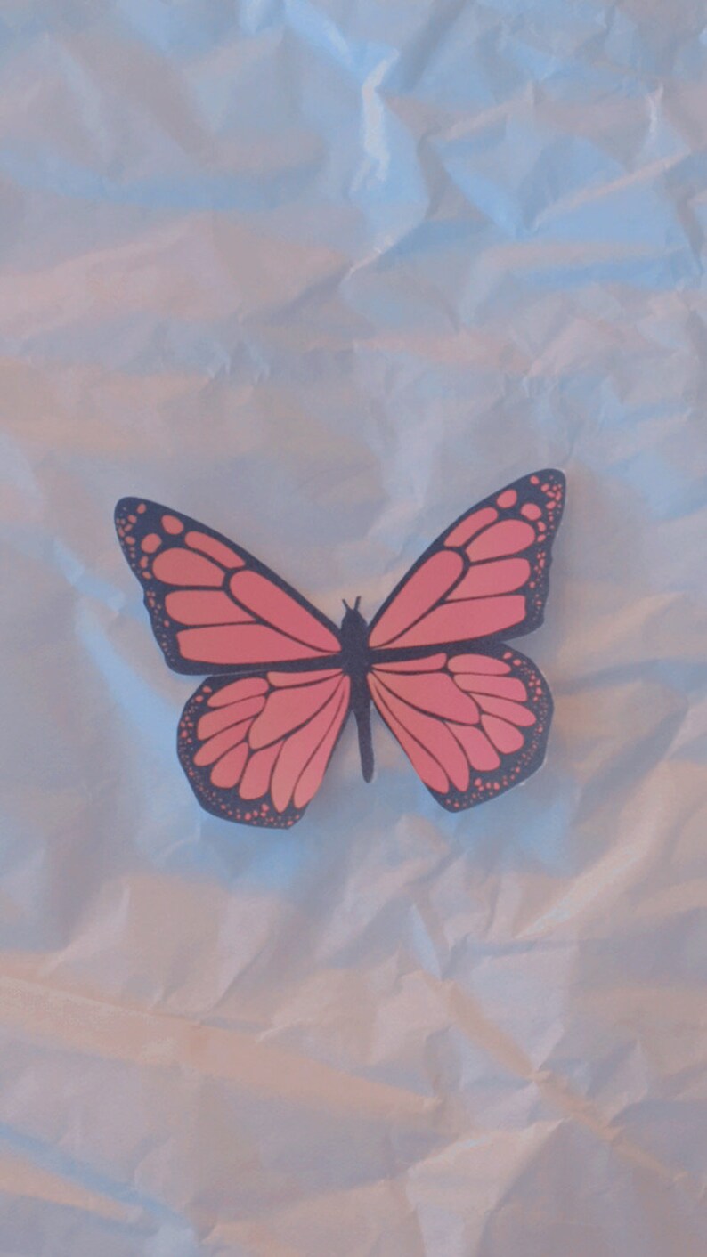 PInk Butterfly Sticker
