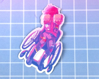 Cripple Punk Tattoo Sticker | Wheelchair Disabled Chronic Illness Spoonie WCMX