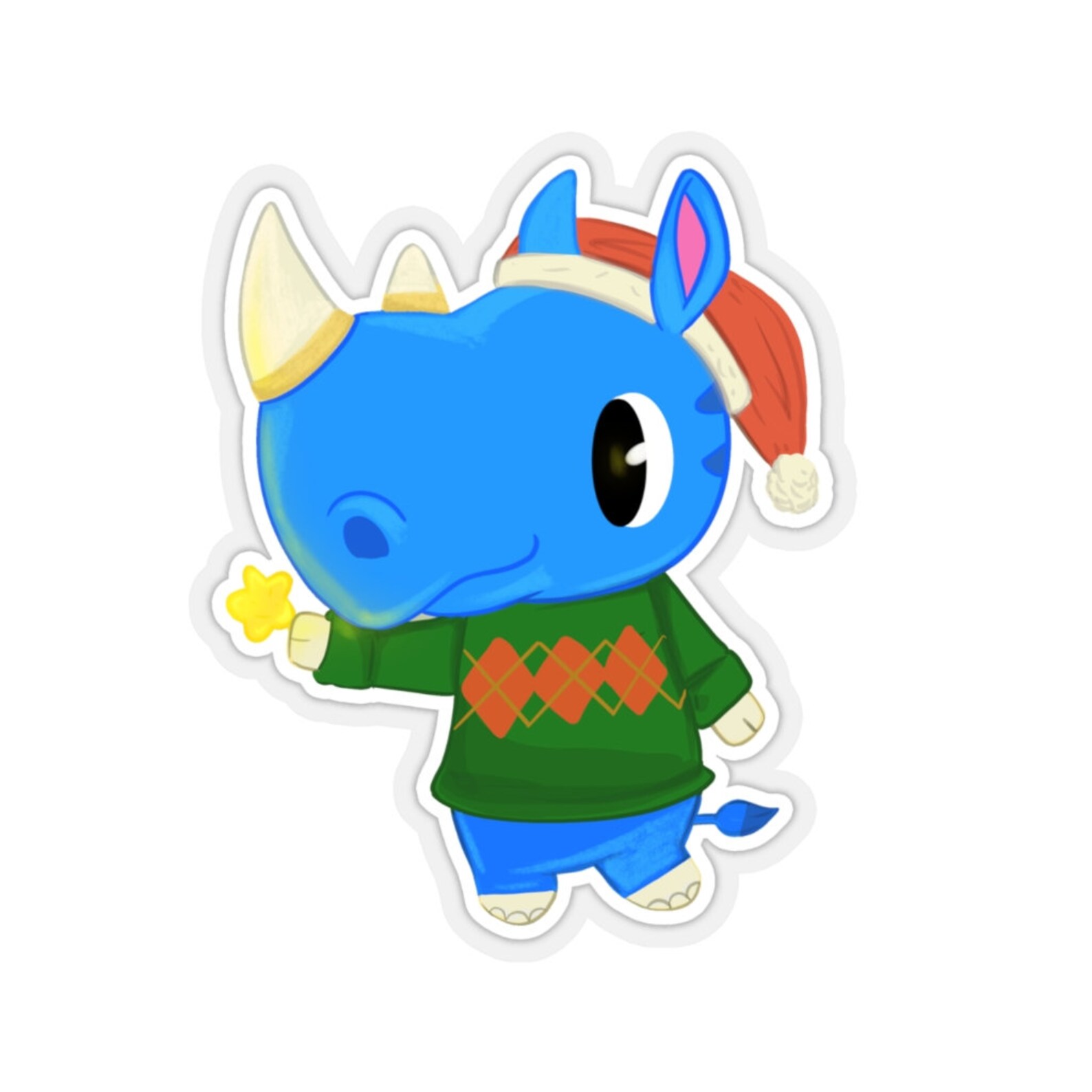 Animal Crossing New Horizons Hornsby KissCut Stickers Etsy