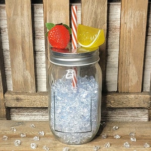 Faux Small Crushed Ice Pieces for Tumbler Toppers, Mini Fake Food, Fake Drinks, Dollhouses, DIY Crafts, Centerpieces, or Table Scatter
