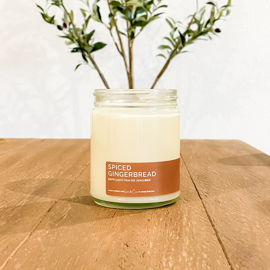 Spiced Gingerbread Candle Holiday Candle Christmas Scented Etsy