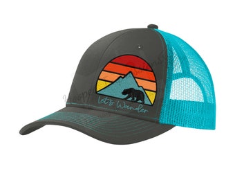 Lets Wander Classic Snapback trucker hat