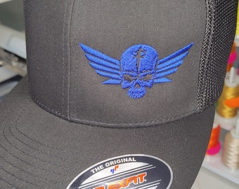 Honda Fury Skull and Wings side hat